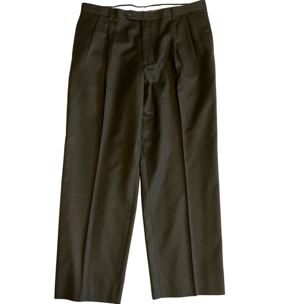 Austin Reed Signature Brown Wool Cashmere Blend Dress Pants Size 38